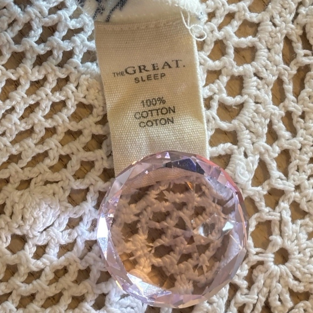 The Great Blue White Floral Robe Anthropologie Tie Waist Long Robe White Size M - Picture 8 of 9